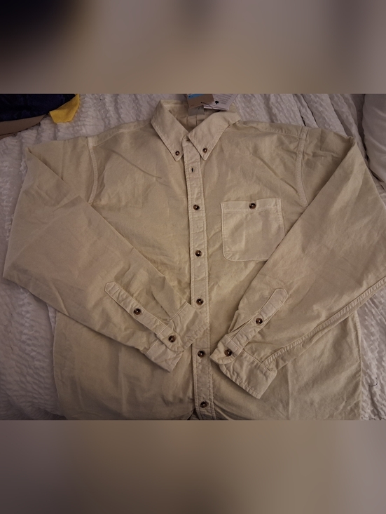 Nike Other - Nike Life Button-Down Shirt in Light Beige